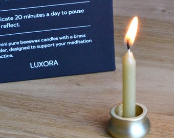 Mini Mindful Meditation Candle Gift Set, 20 minute meditation candle set, 15 mini pure beeswax candles, relaxing gift set - Australian Made