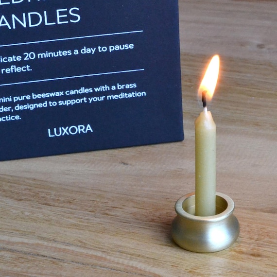 Mini Mindful Meditation Candle Gift Set, 20 minute meditation candle set, 15 mini pure beeswax candles, relaxing gift set - Australian Made