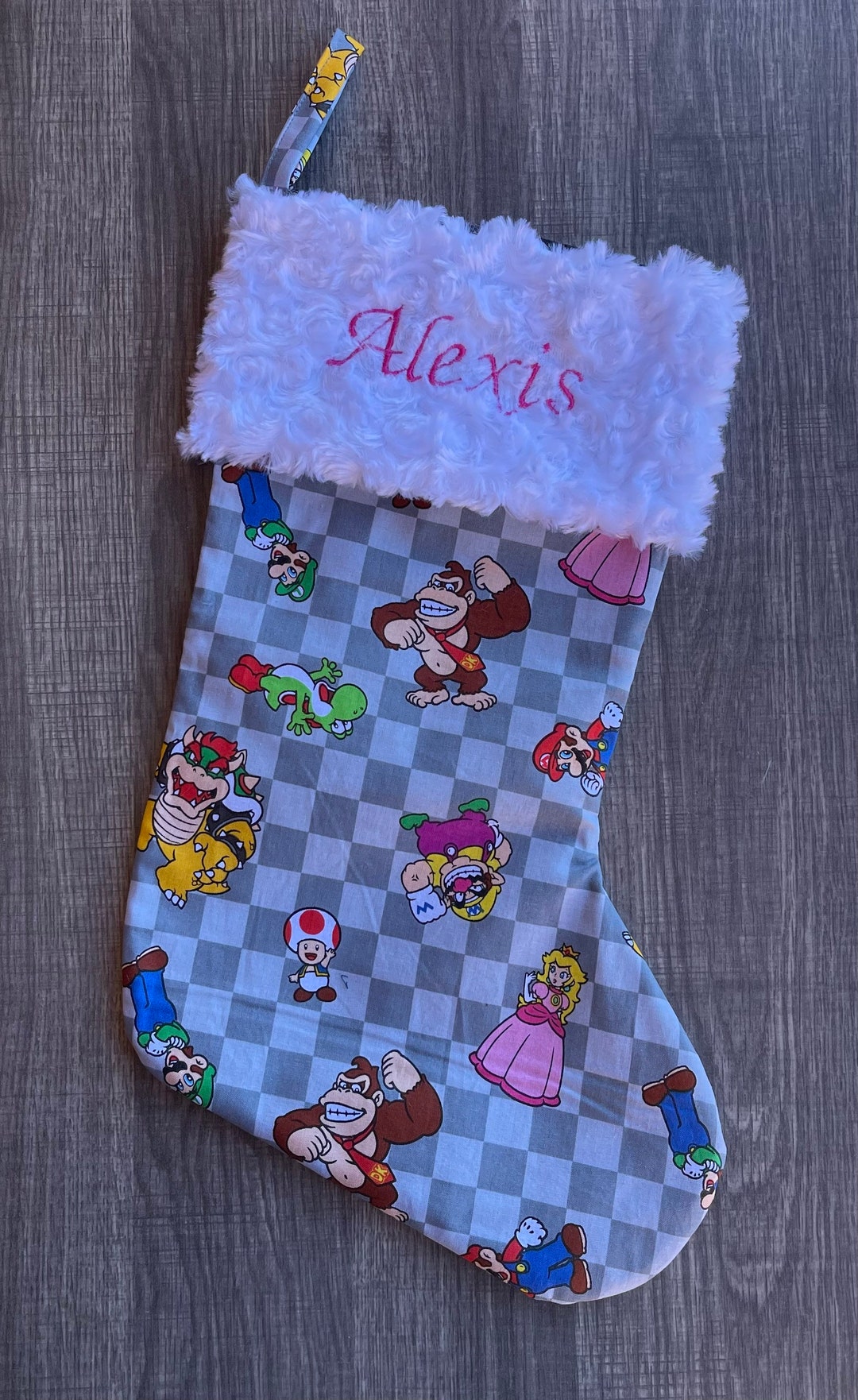 Mario Party Themed Personalized Christmas Stockings, Handmade Stocking ...