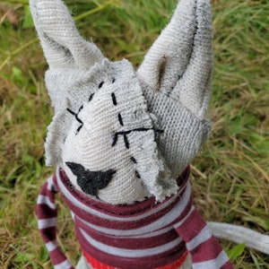 Sock Doll Cat in a Cozy Sweater, Sock Monkey Cat Doll, Cat Doll, Cat Stuffy, Cat Plushy