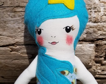 Mermaid Doll, OOAK Doll, handmade doll, girl gift,