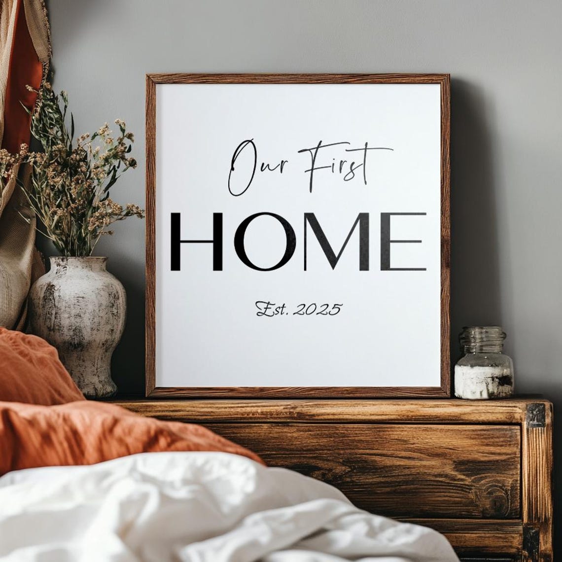 Our First Home Wall Art First House Sign, Est Years 2022 to 2025, Home ...