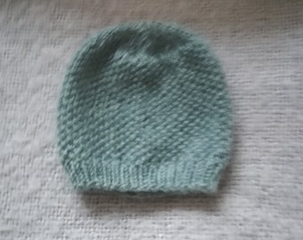 Alpaca Hand Knitted baby hats choose plain or patterned  0-3 Months knitted in 100% Baby Alpaca.keeping your baby cosy and wam.