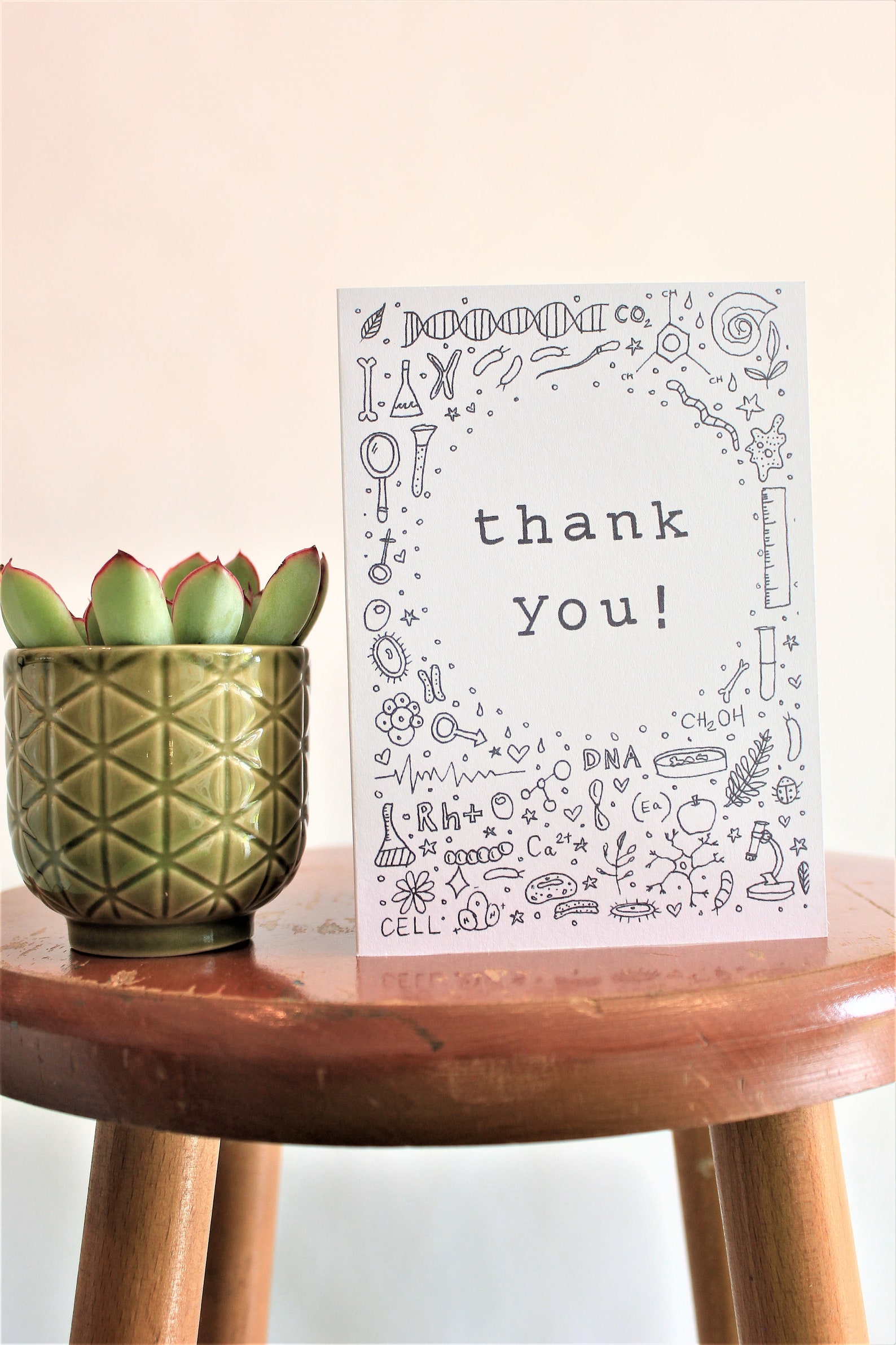 Biology Teacher/Tutor/Thank you card/End of term/Unique a6 Etsy