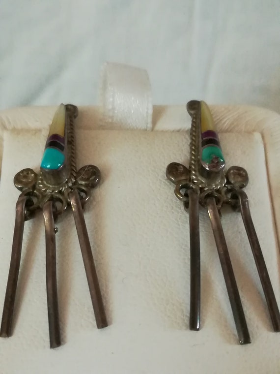 925 Sterling Silver Zuni Earrings