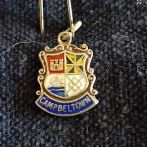 Vintage Travel Charm Enamel and Silver - Campbeltown