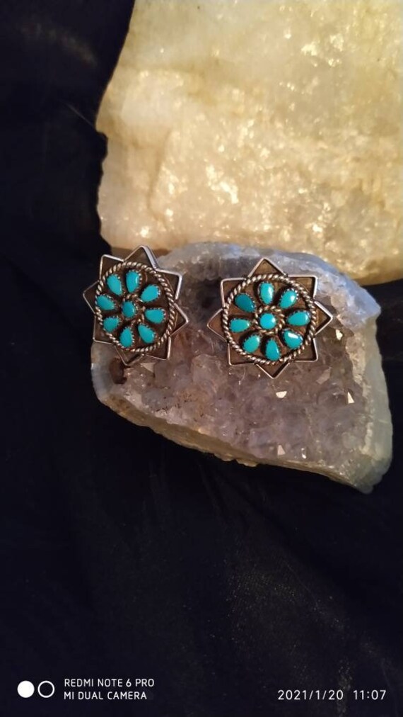 Southwestern Style Indigenous Zuni Sterling Silver