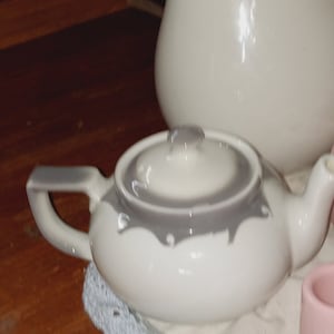 Jackson China, Sterling China, Restaurant Ware Service Pieces. Last group is all Jackson China Teapot, Tea Cup & Pink Flower Creamer.