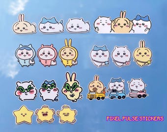 Chiikawa Stickers Waterproof Vinyl Glossy Decals | For Car, Desk, Journal, Laptop, Waterbottle Cute Gamer Anime Vibes