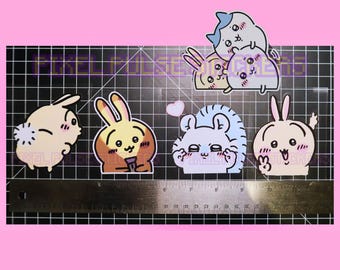 Chiikawa Stickers Waterproof Vinyl Glossy Decals | For Car, Desk, Journal, Laptop, Waterbottle Cute Anime Gamer Vibes