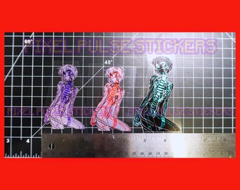 EVA Evangelion-klistermärken Vattentäta vinylblanka dekaler | För bil, skrivbord, dagbok, bärbar dator, vattenflaska Anime Gamer Vibes