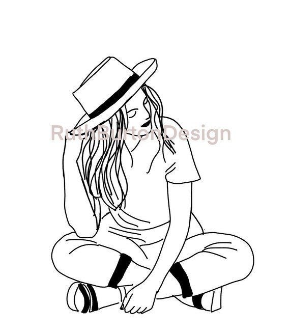 Download Line Drawing Svg File Cricut Jpg File Etsy