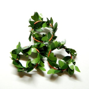 Ronds de serviette en buis artificiel : décoration de verdure de mariage rustique