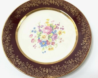 Vintage Plate Century by Salem Made in USA Warrented 23 K Gold Trim Imperial Salem China Company