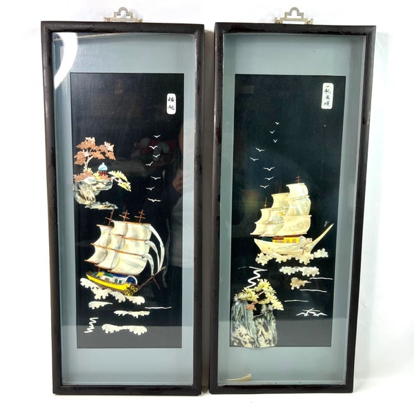 Chinese Mother of Pearl Wall Art Etsy