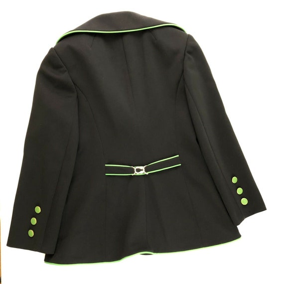 Vintage Lilli Ann Ladies Blazer Black Jacket Gree… - image 8