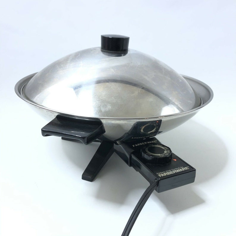 Vintage Farberware Electric Wok Model 321 Aluminum Clad Etsy