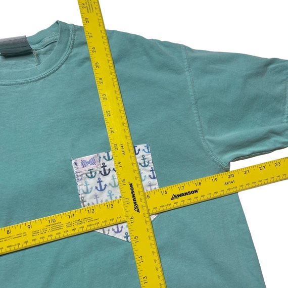 Fraternity Collection Turquoise Pocket T Shirt Me… - image 2