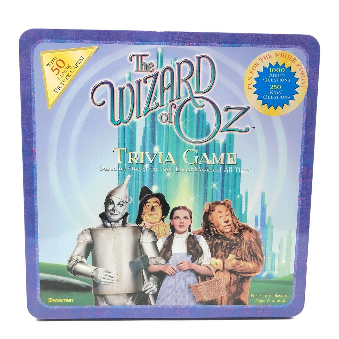 The Wizard of Oz Trivia Board Game 1999 Pressman Toy Corporation Etsy