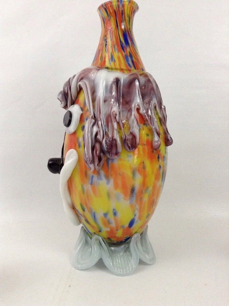 Vintage Murano Blown Glass Clown Decanter Set Etsy