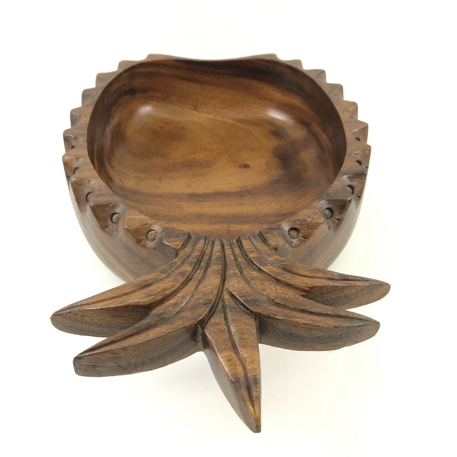 Carved Wooden Pineapple Serving Bowl X Large X Deep With Etsy