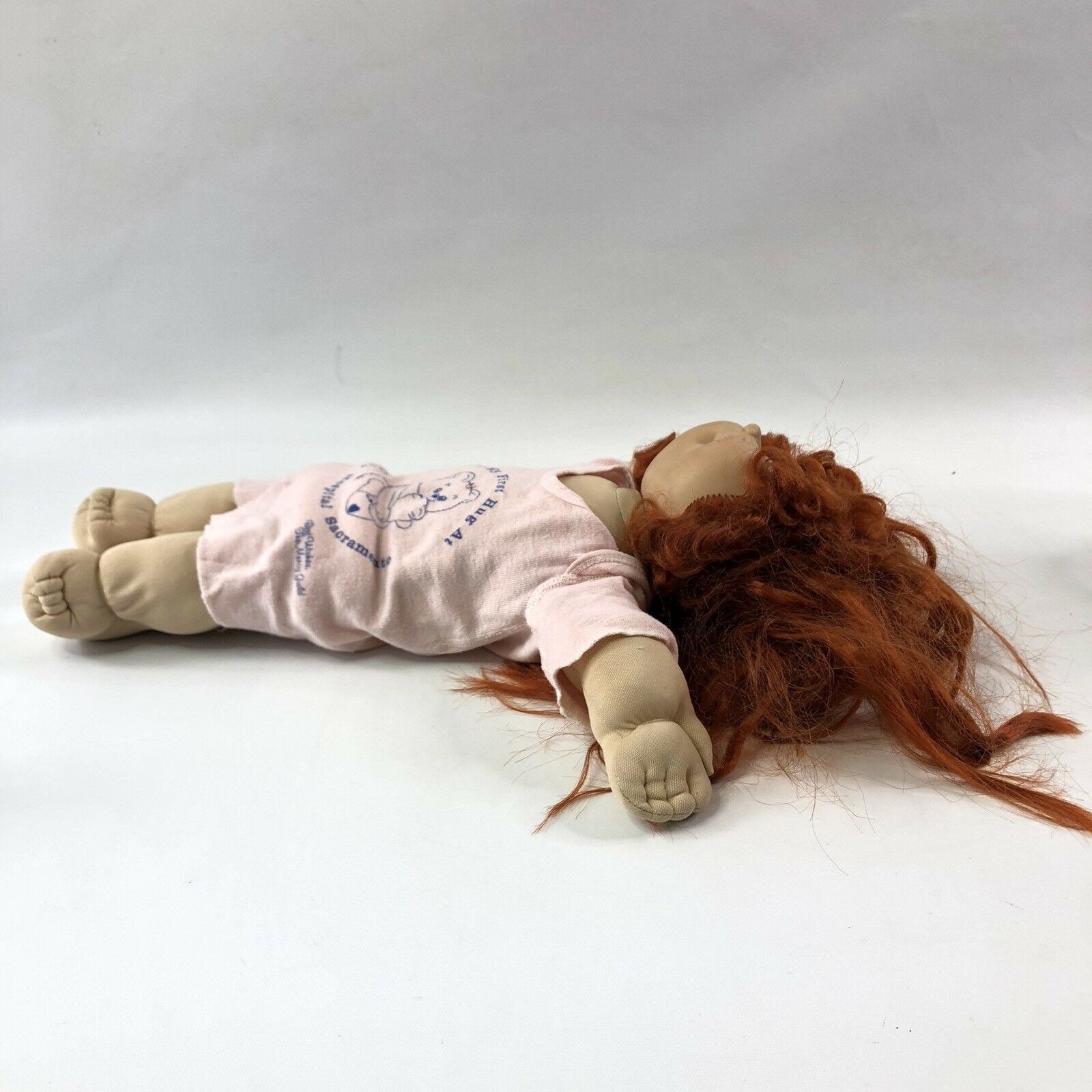 Vintage Cornsilk Cabbage Patch Kids Doll Long Red Hair Blue Etsy