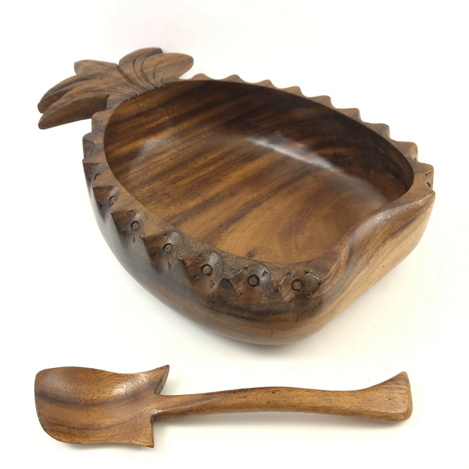 Carved Wooden Pineapple Serving Bowl X Large X Deep With Etsy