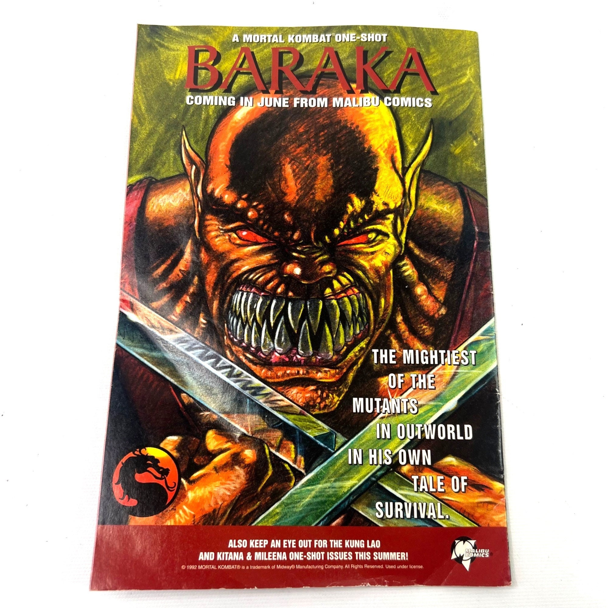 Mortal Kombat Baraka (1995) comic books