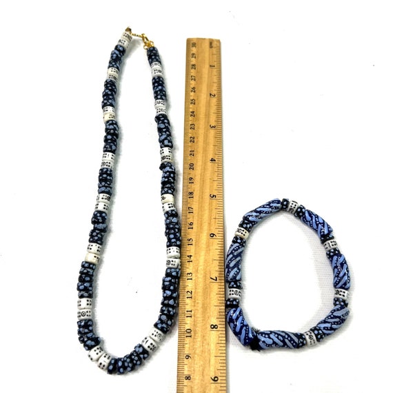 Handmade Terracotta Beaded Necklace Bracelet Ethn… - image 6