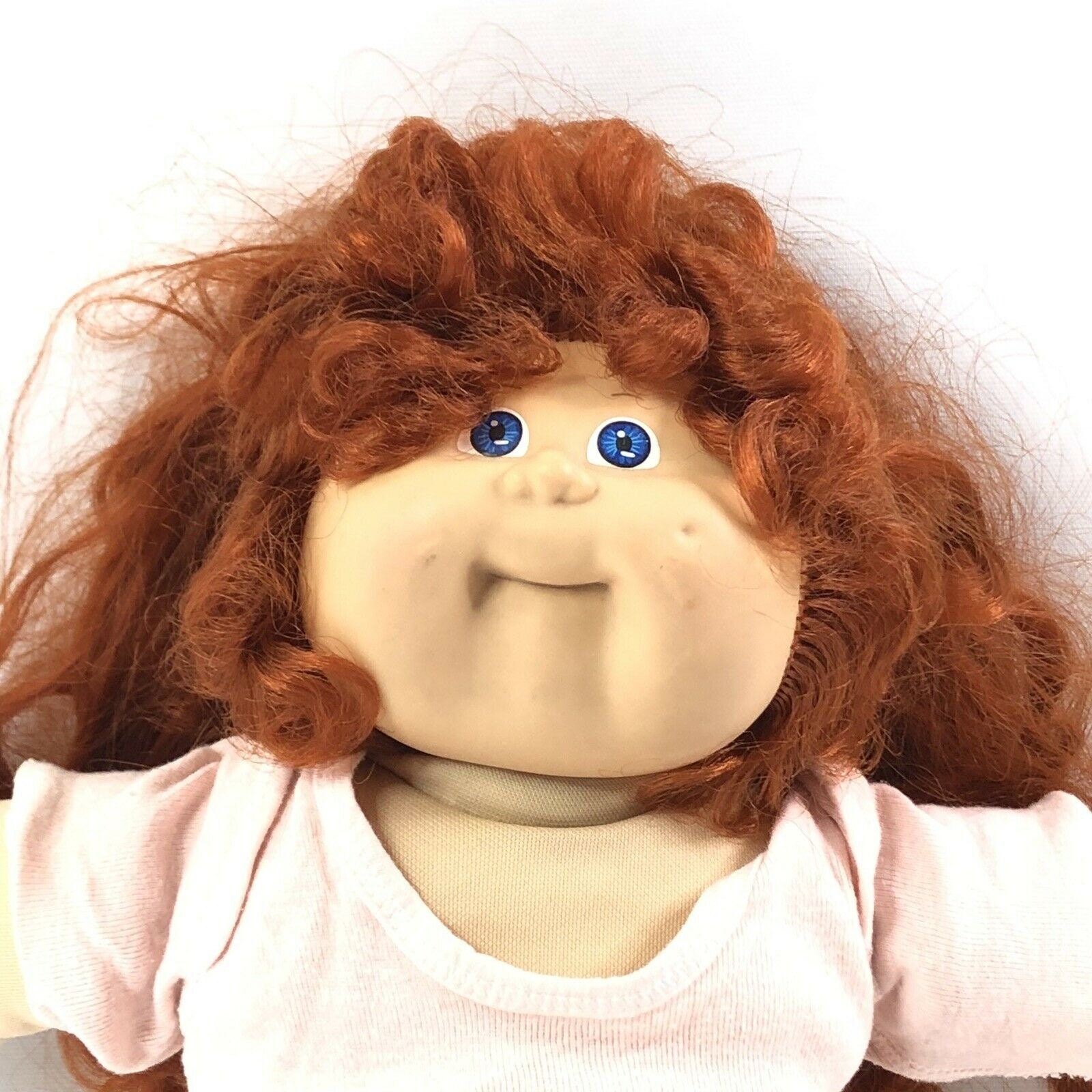 Vintage Cornsilk Cabbage Patch Kids Doll Long Red Hair Blue Etsy