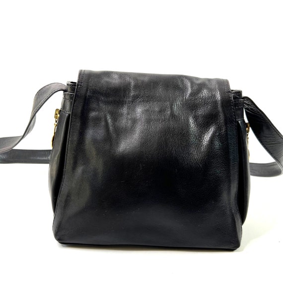 Vintage Carla Mancini Purse Black Leather Animal … - image 5