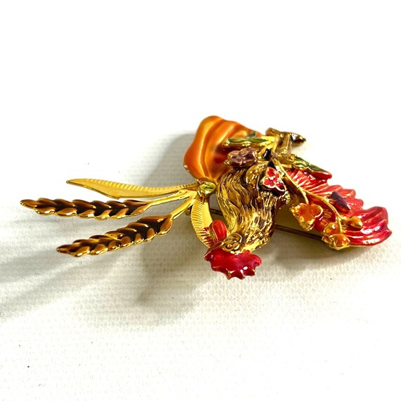 Vintage Kenneth Cole KC Brooch Fall Autumn Harves… - image 7