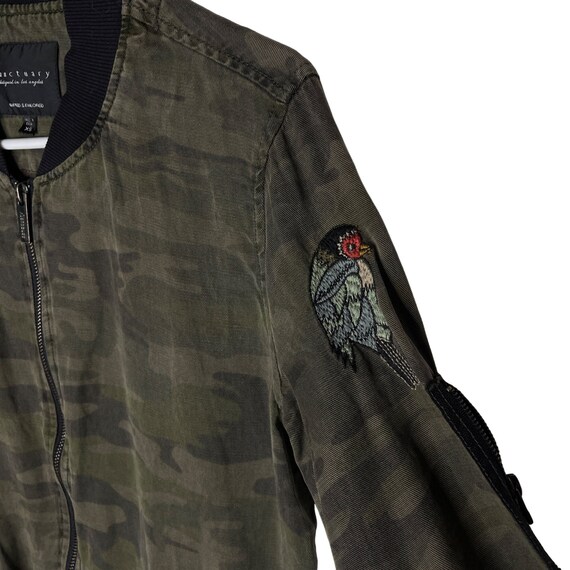 Sanctuary camo bomber hot sale jacket