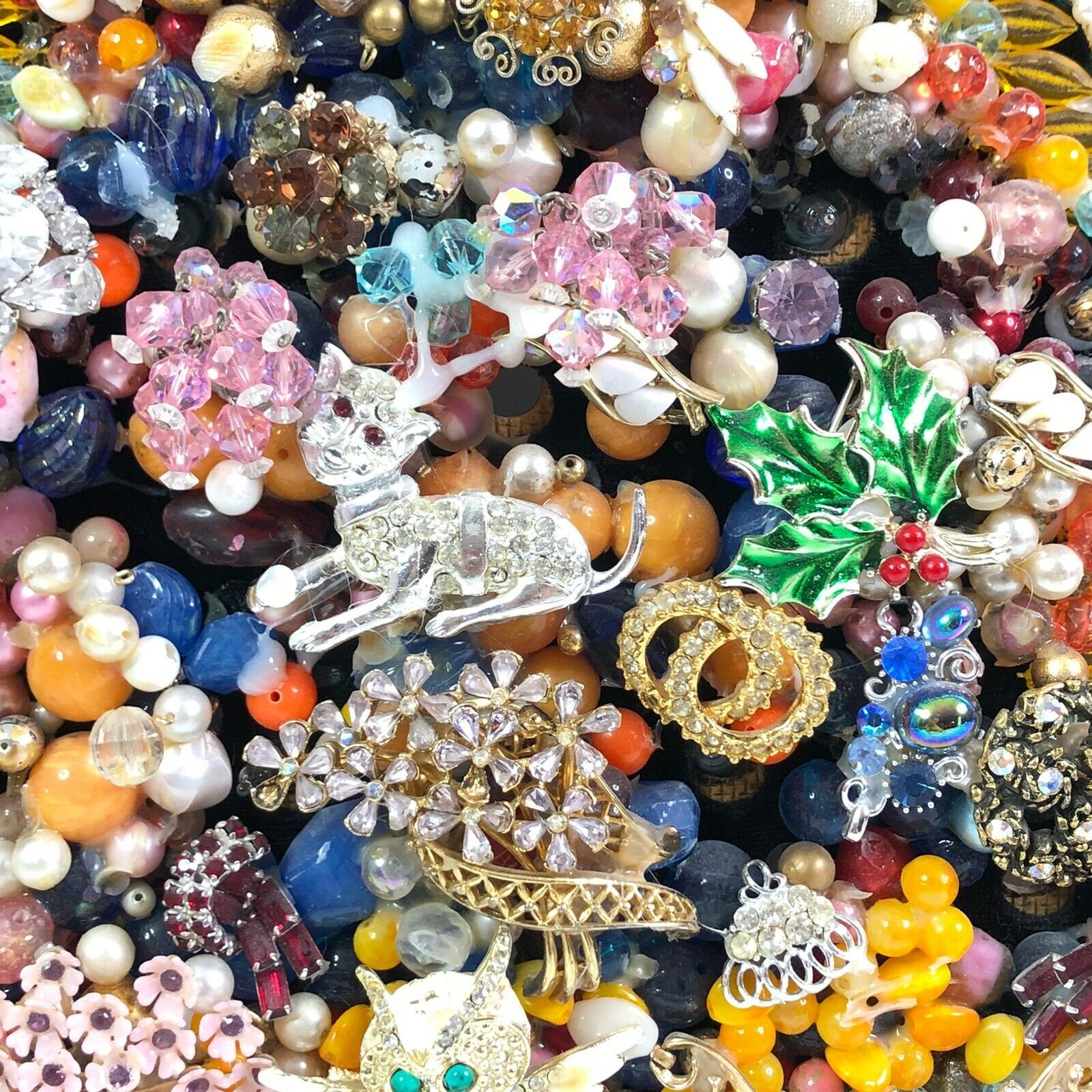 Vintage Rhinestone Costume Jewelry Christmas Tree Art Lighted Etsy