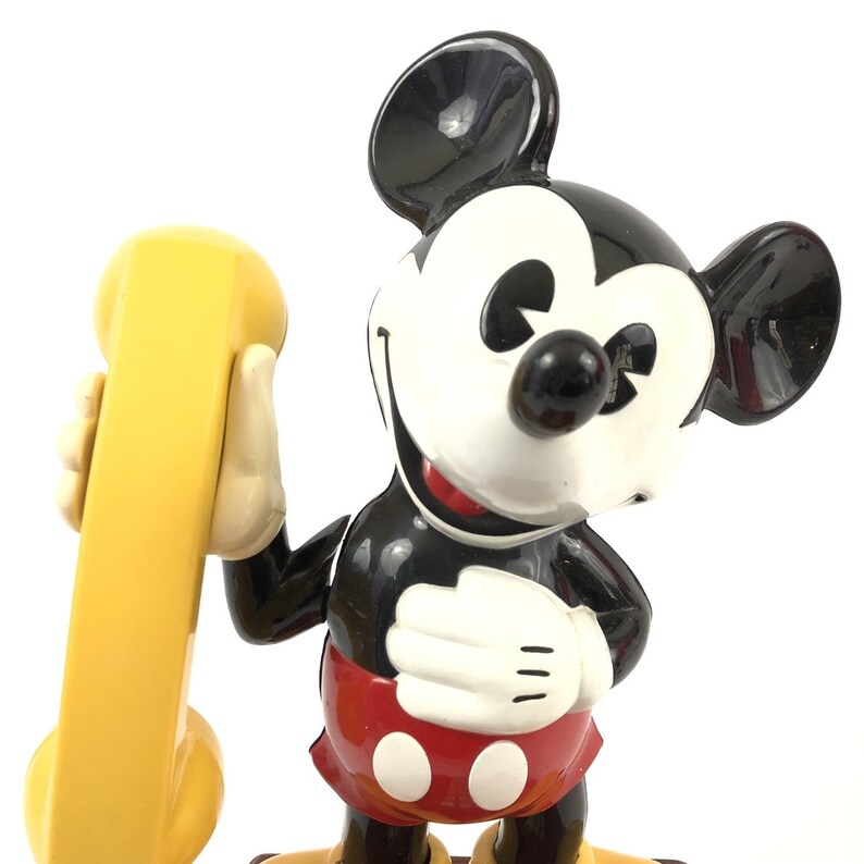 Vintage 1976 The Mickey Mouse Push Button Telephone With Original Box