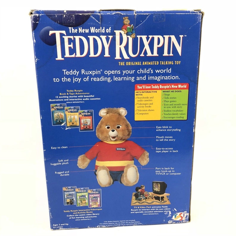 Vintage Teddy Ruxpin in the Original Box 1998 Parts Only