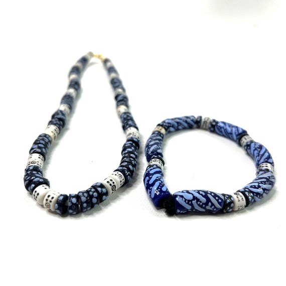 Handmade Terracotta Beaded Necklace Bracelet Ethn… - image 7