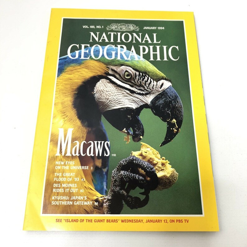 National Geographic January Magazine and Slipcase January Etsy