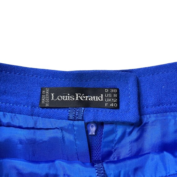 Vinage Louis Féraud Cobalt Blue Skirt Set Size Sm… - image 8