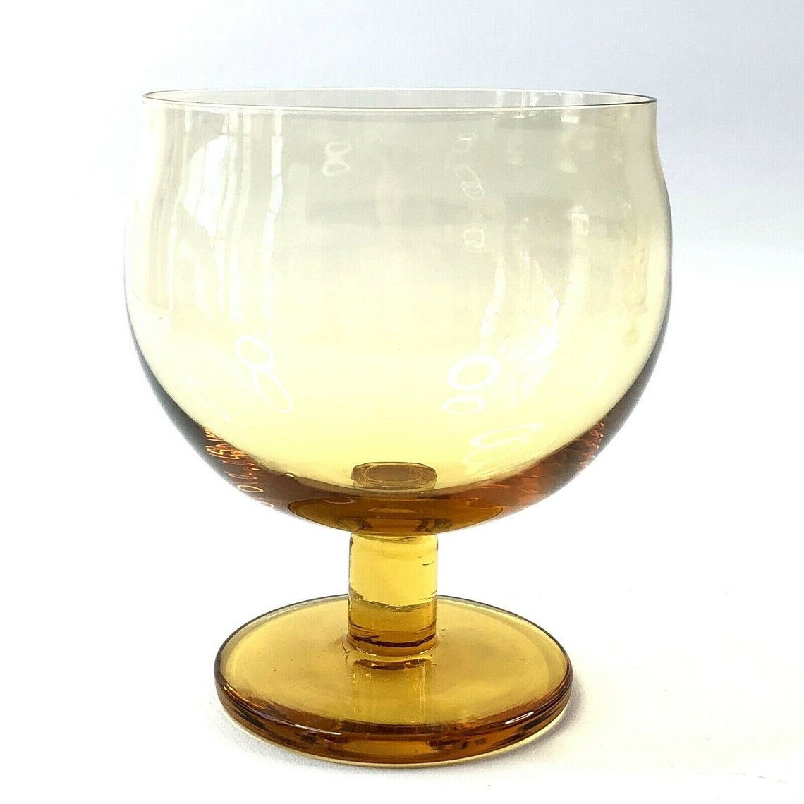 Vintage Amber Brandy Snifter Glasses Set of 4 Cognac Cocktail Etsy