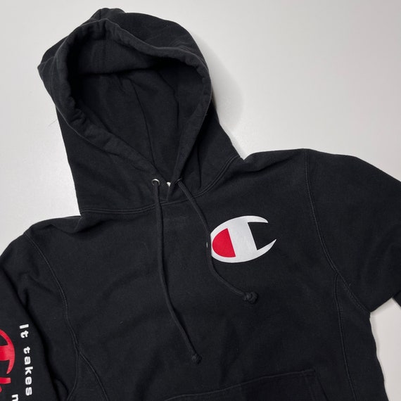 Vintage 90s Champion Reverse Weave Hoodie Small Black Logo - Etsy