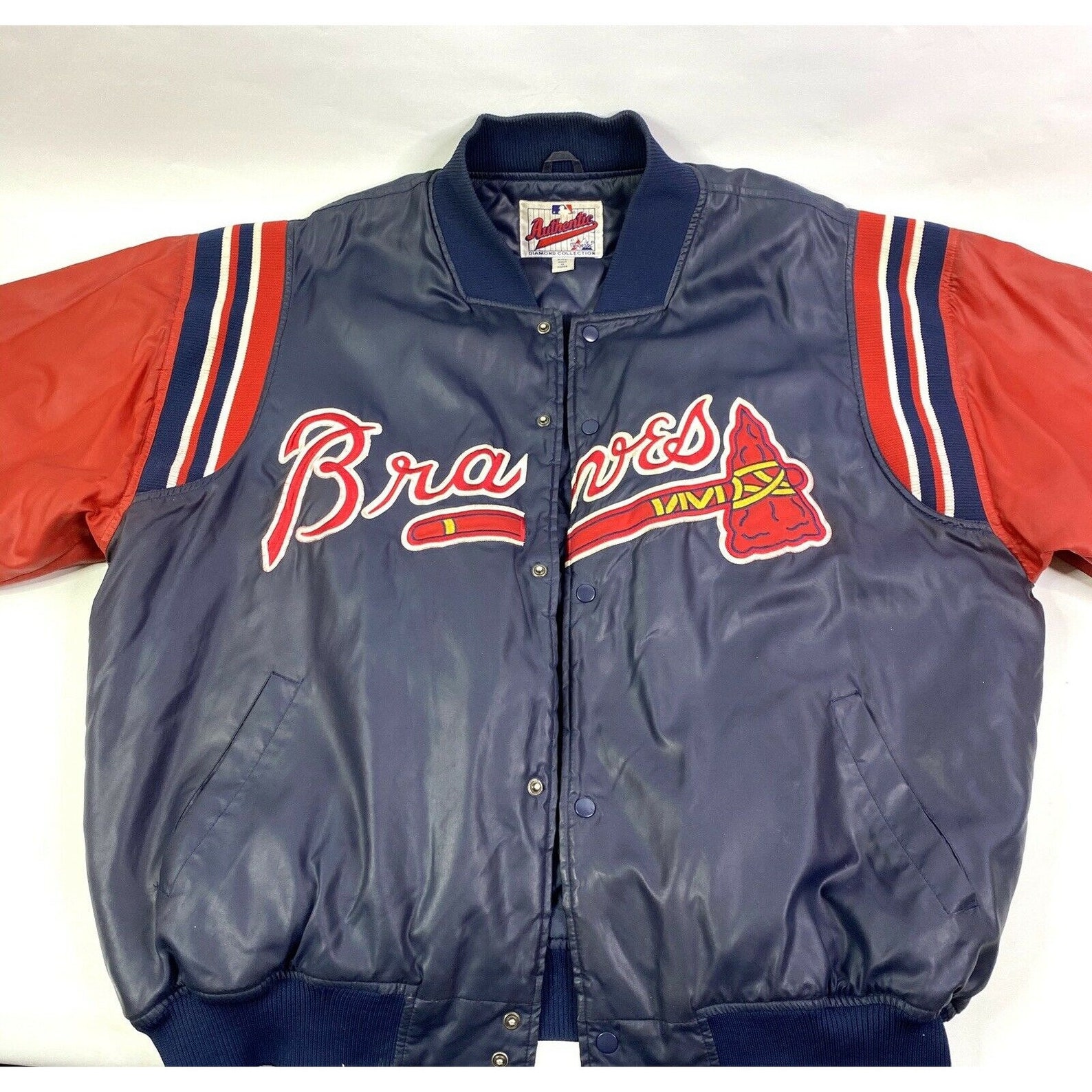 Vintage Atlanta Braves Bomber Jacket Majestic Diamond | Etsy