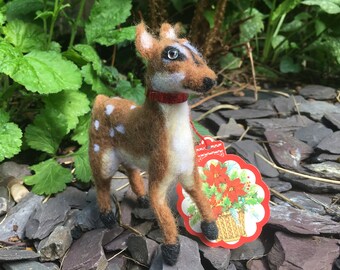 Needle Felted Christmas Deer