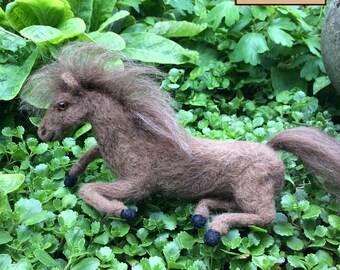Needle Felted Brown Horse
