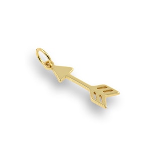 Arrow Pendant, 18K Gold Filled Arrow Jewelry, Arrow Pendant, Gold Arrow Charm, Archery Charm, Sagittarius, DIY Jewelry Supplies, 5x19mm