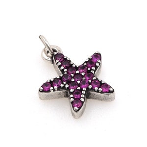 Micropavé CZ Gold Starfish Pendant,Pave Starfish Necklace,Beach Jewelry,18K Gold Filled Starfish Jewelry,DIY Jewelry Supplies, 16x11.7x3mm