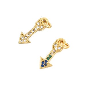 18K Gold Filled Arrow Pendant, Micro Paved Zircon Arrow Necklace, Arrow Jewelry, Arrow Charm,For Jewelry Making
