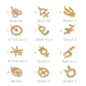 18K Gold Filled Symbol Pendant, Micropavé CZ Planet Symbol Pendant, Chemical Symbol, DIY Jewelry Supplies