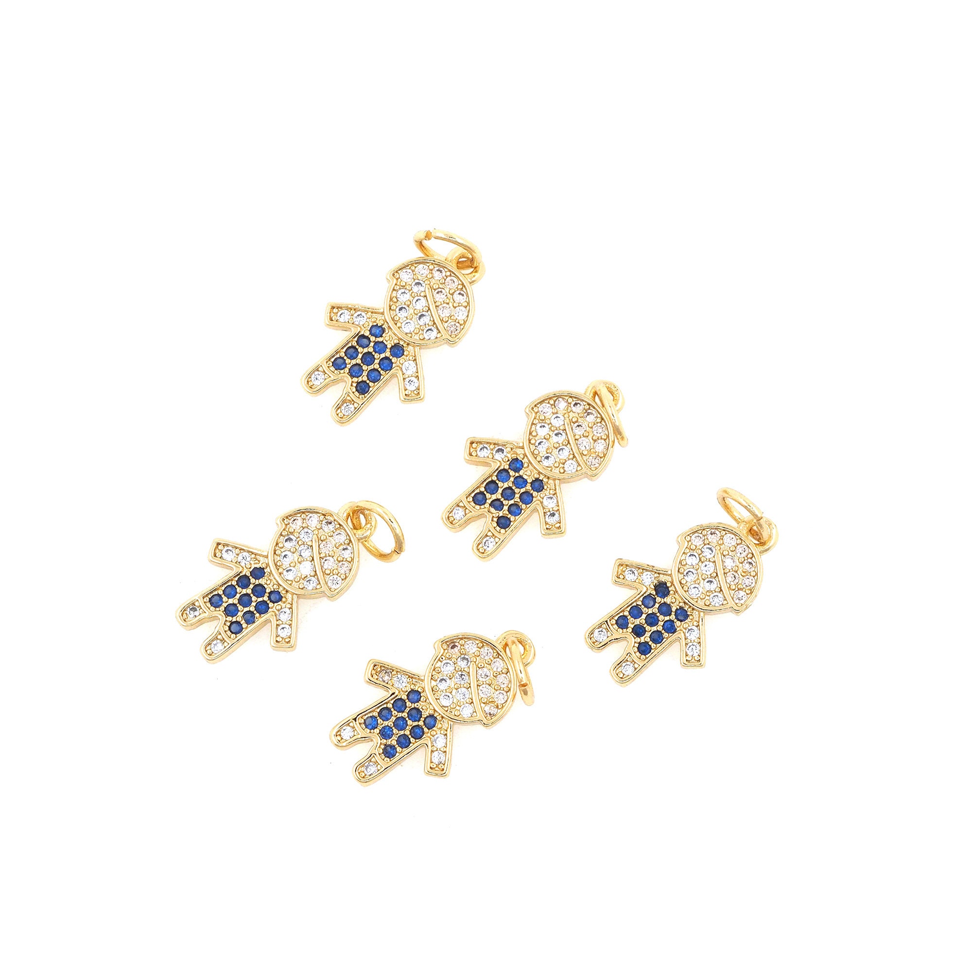 18K Gold Filled Boy Charm, Kids Necklace, Boys Pendant, Kids Charm