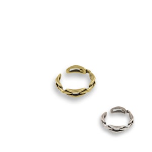Minimalist Stacked Rings for Women,Simple Adjustable Wedding Ring for DIY Jewelry Supplies 23x21mm